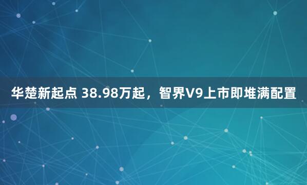 华楚新起点 38.98万起，智界V9上市即堆满配置